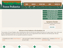 Tablet Screenshot of forestpediatrics.com